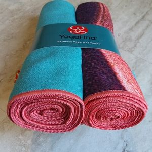 YOGAFINA 2-pack Skidless Yoga Mat Towels NWT - BACK IN STOCK!